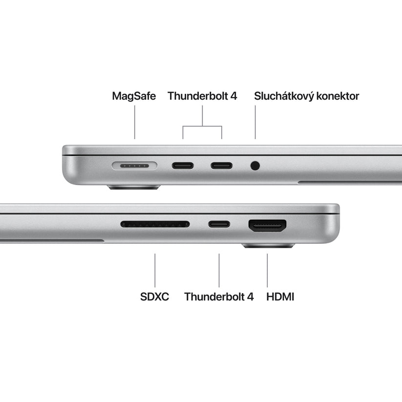 MacBook Pro 14,2”, Apple M5 čip, 10jádrové CPU, 10jádrové GPU, 16GB, 512GB SSD, CZ - stříbrný (otevřený) - bonami.click