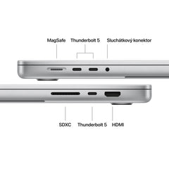 MacBook Pro 16,2", Apple M5 Pro 18jádrové CPU, 20jádrové GPU, 24GB, 1TB SSD – stříbrný
