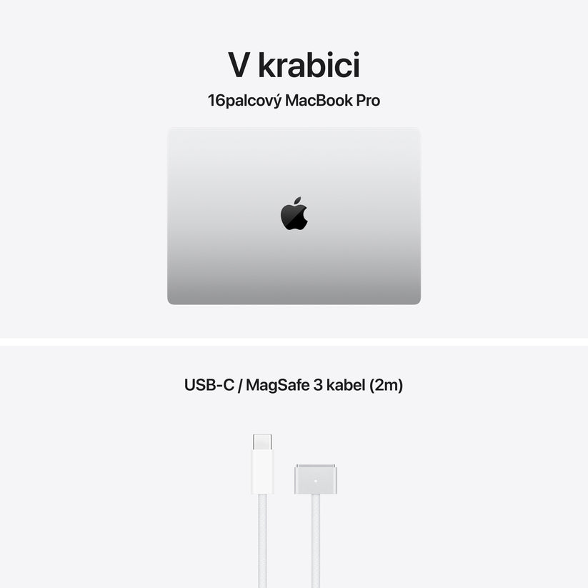 MacBook Pro 16", Apple M5 Max čip, 18jádrové CPU, 32jádrové GPU, 36 GB, 4TB SSD, CZ - stříbrná