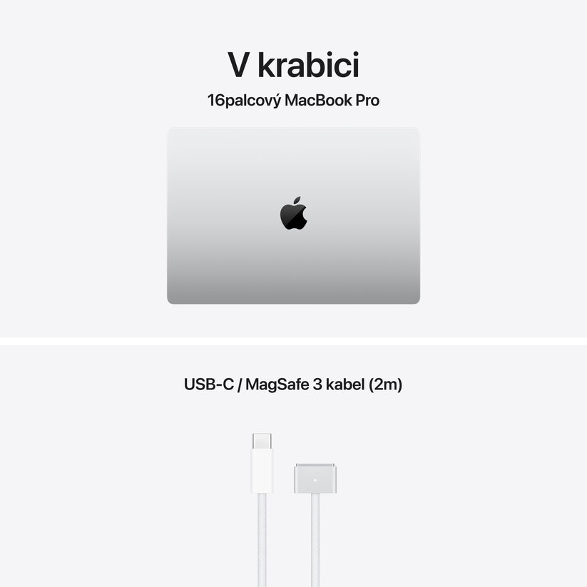 MacBook Pro 16,2", Apple M5 Pro 18jádrové CPU, 20jádrové GPU, 24GB, 1TB SSD – stříbrný