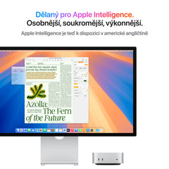 Mac mini, Apple M4 10jádrové CPU, 10jádrové GPU, 24GB, 512GB SSD - stříbrný