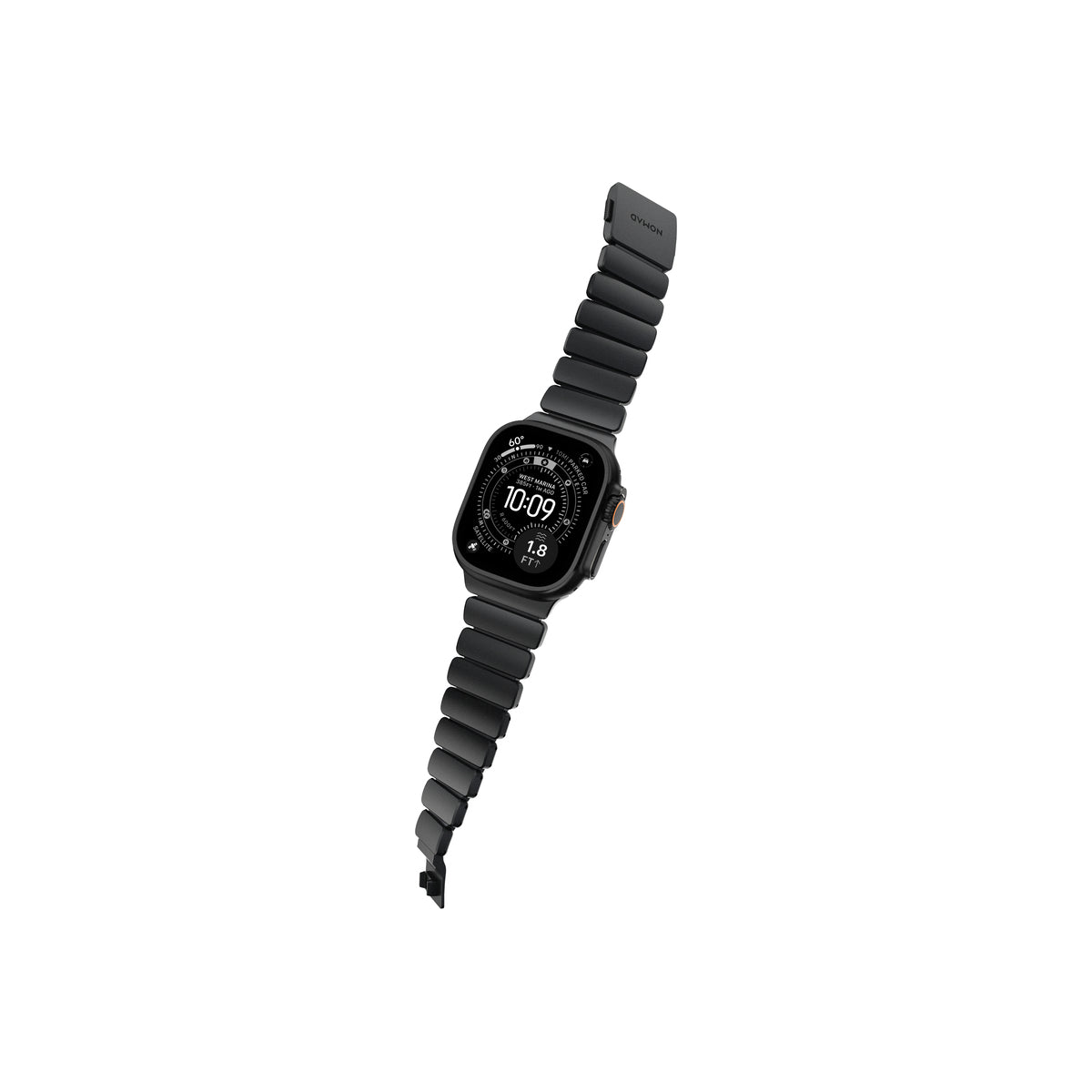 Řemínek pro Apple Watch 45/46/49 mm Nomad Stratos Band FKM - černý