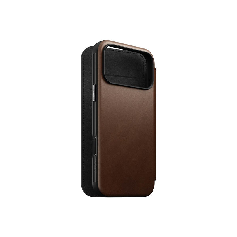 Kryt pro iPhone 17 Pro Max Nomad Modern Leather Folio - hnědý - bonami.click