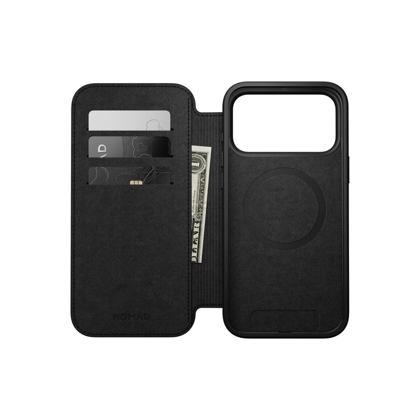 Kryt pro iPhone 17 Pro Max Nomad Modern Leather Folio - černý - bonami.click