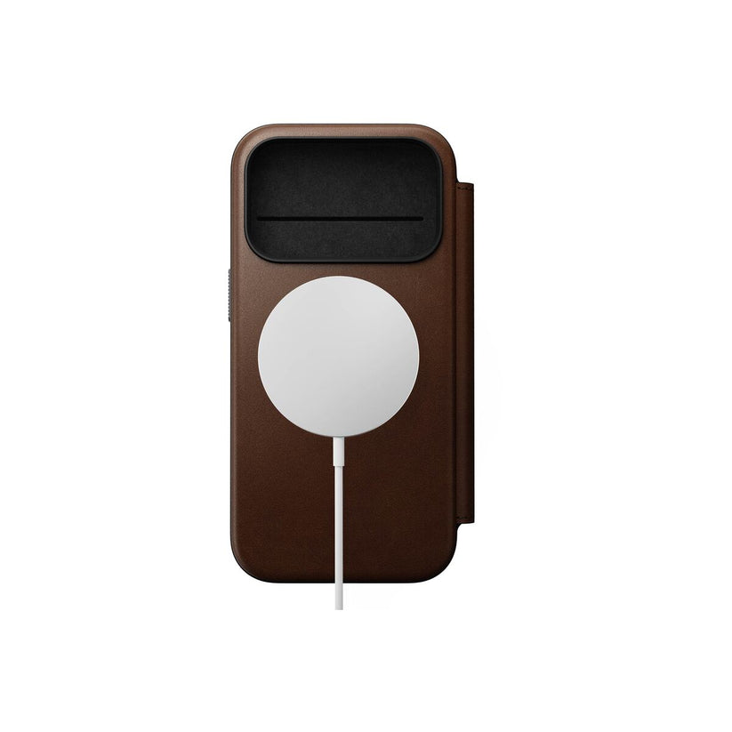 Kryt pro iPhone 17 Pro Nomad Modern Leather Folio - hnědý - bonami.click