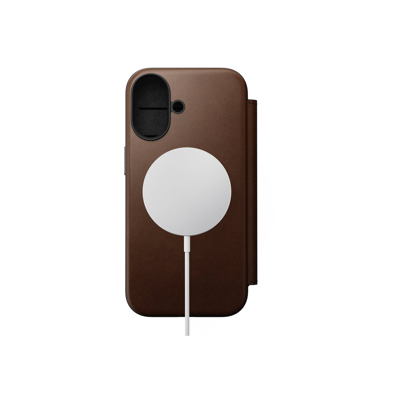 Kryt pro iPhone 17 Nomad Modern Leather Folio - hnědý - bonami.click