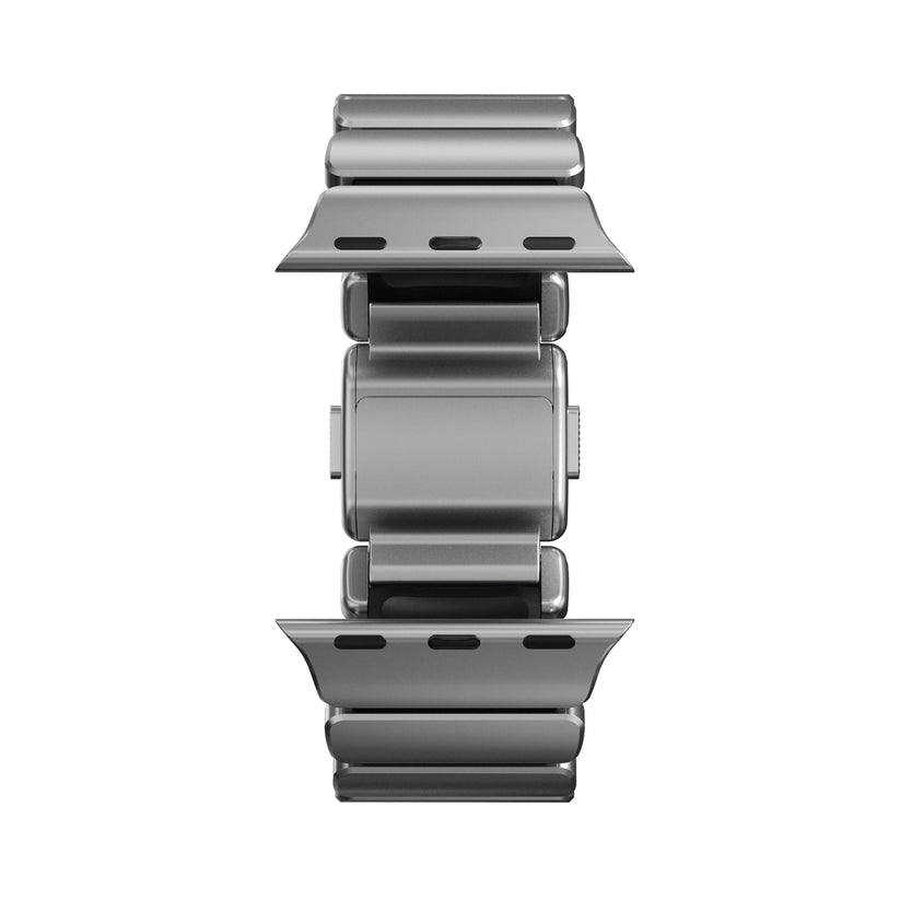 Řemínek pro Apple Watch 45/46/49 mm Nomad Stratos Band FKM - stříbrný - bonami.click