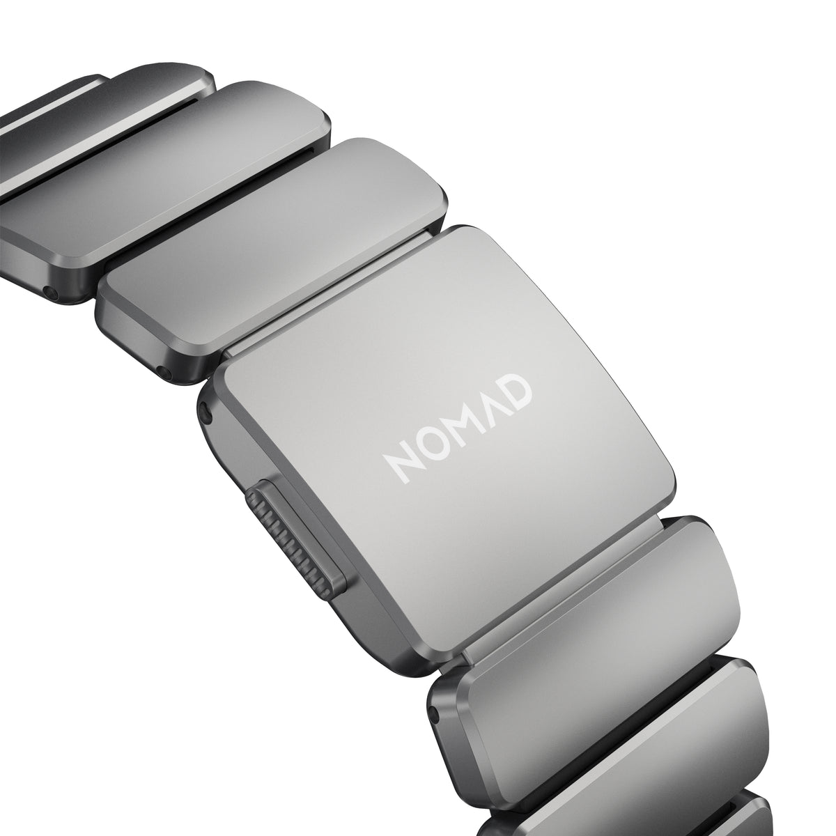 Řemínek pro Apple Watch 45/46/49 mm Nomad Stratos Band FKM - stříbrný - bonami.click
