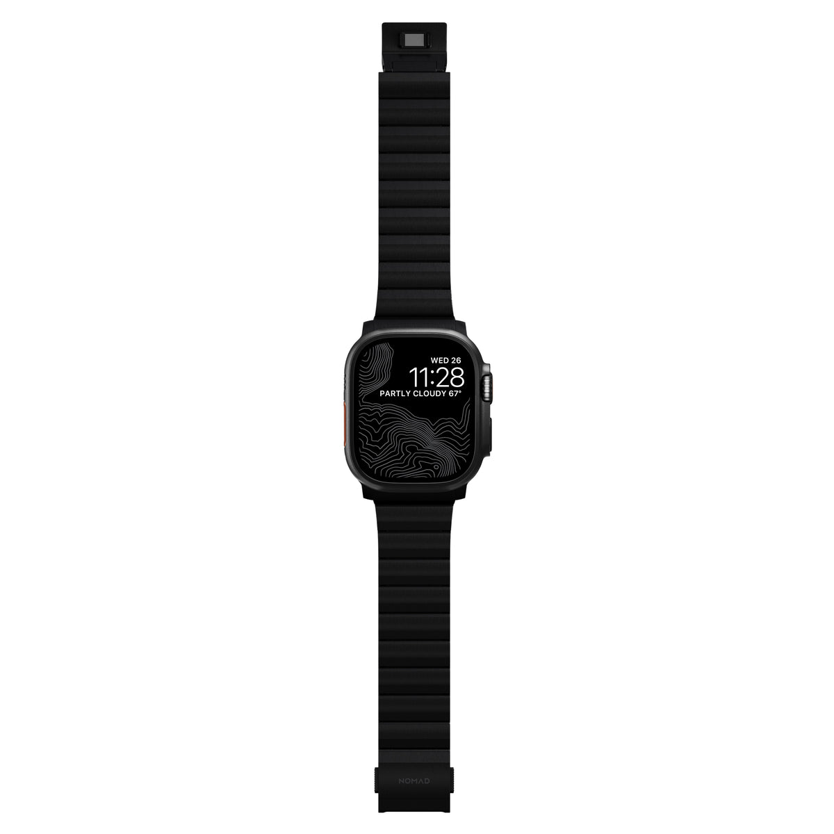 Řemínek pro Apple Watch 45/46/49 mm Nomad Titanium Band V2 - černý