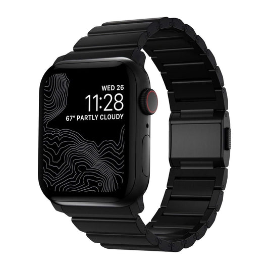 Řemínek pro Apple Watch 42/44 mm Nomad Titanium Band V2 - černý