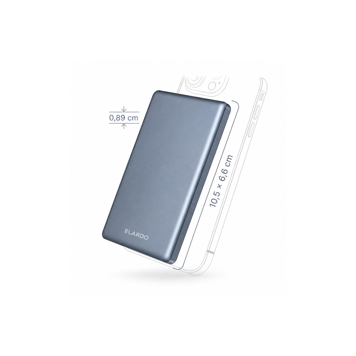 Tenká magnetická powerbanka ELARDO Everyday 5 000 mAh