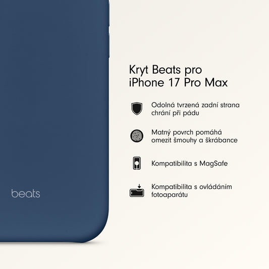 Kryt pro iPhone 17 Pro Max Beats s MagSafe a ovladačem fotoaparátu - hlubinně modrý - bonami.click