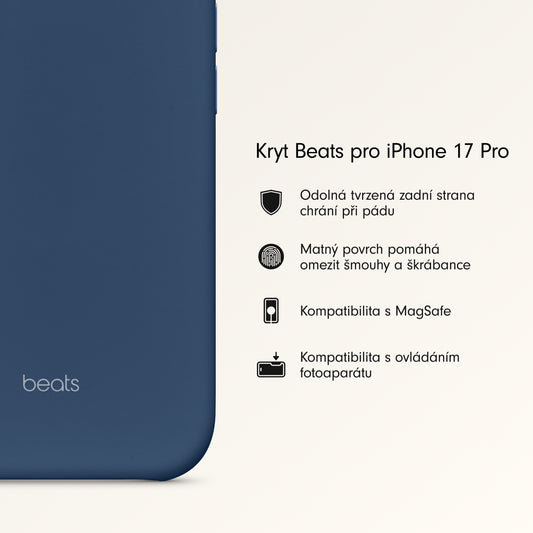 Kryt pro iPhone 17 Pro Beats s MagSafe a ovladačem fotoaparátu - hlubinně modrý - bonami.click