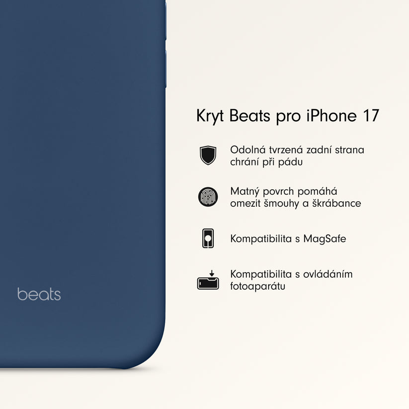 Kryt pro iPhone 17 Beats s MagSafe a ovladačem fotoaparátu - hlubinně modrý - bonami.click
