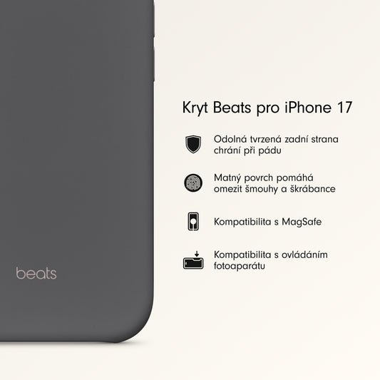Kryt pro iPhone 17 Beats s MagSafe a ovladačem fotoaparátu - granitově šedý - bonami.click