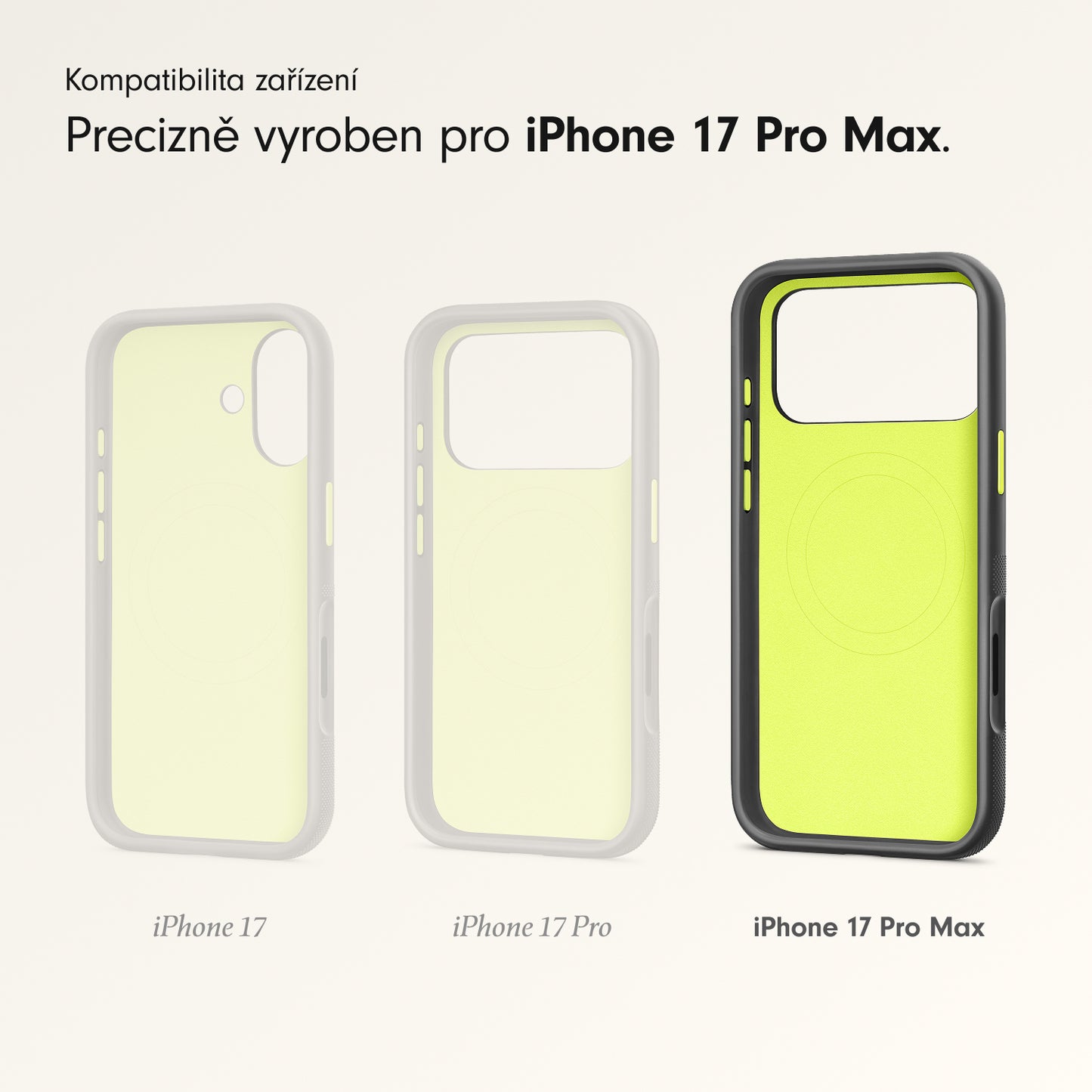 Odolný kryt pro iPhone 17 Pro Max Beats s MagSafe a ovladačem fotoaparátu - granitově šedý - bonami.click