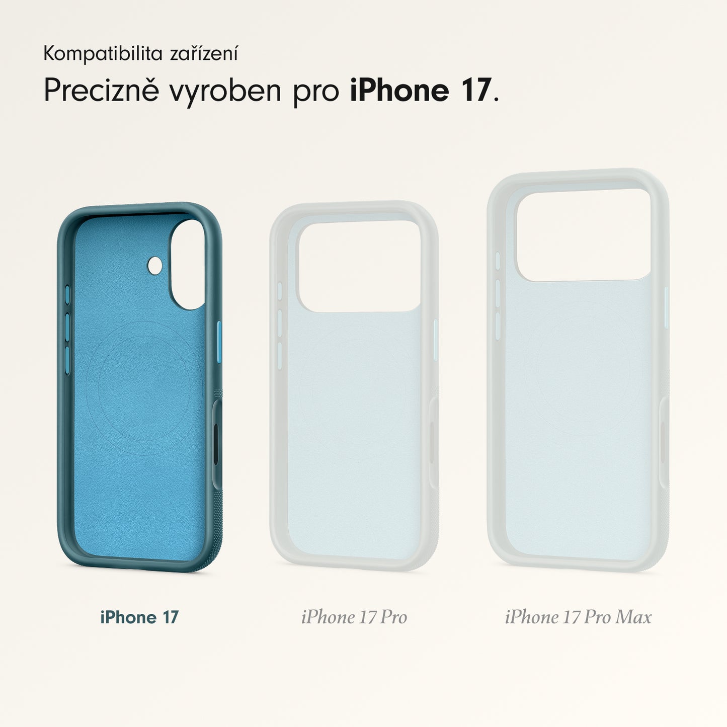 Odolný kryt pro iPhone 17 Beats s MagSafe a ovladačem fotoaparátu - rocky modrý - bonami.click