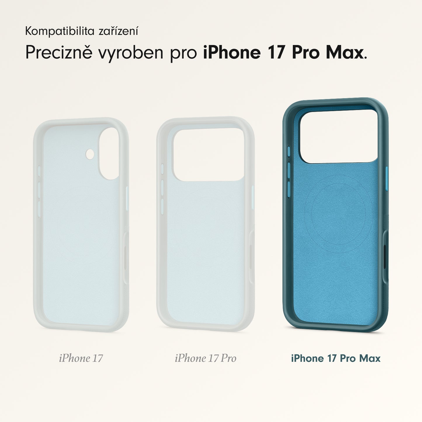 Odolný kryt pro iPhone 17 Pro Max Beats s MagSafe a ovladačem fotoaparátu - rocky modrý - bonami.click