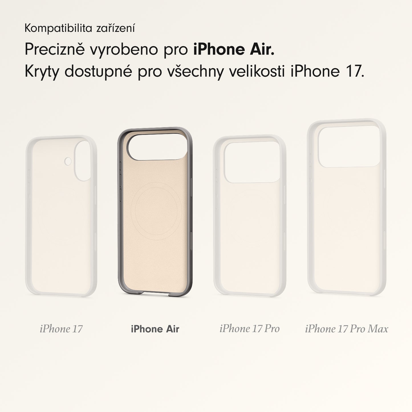 Kryt pro iPhone Air Beats s MagSafe a ovladačem fotoaparátu - granitově šedý - bonami.click