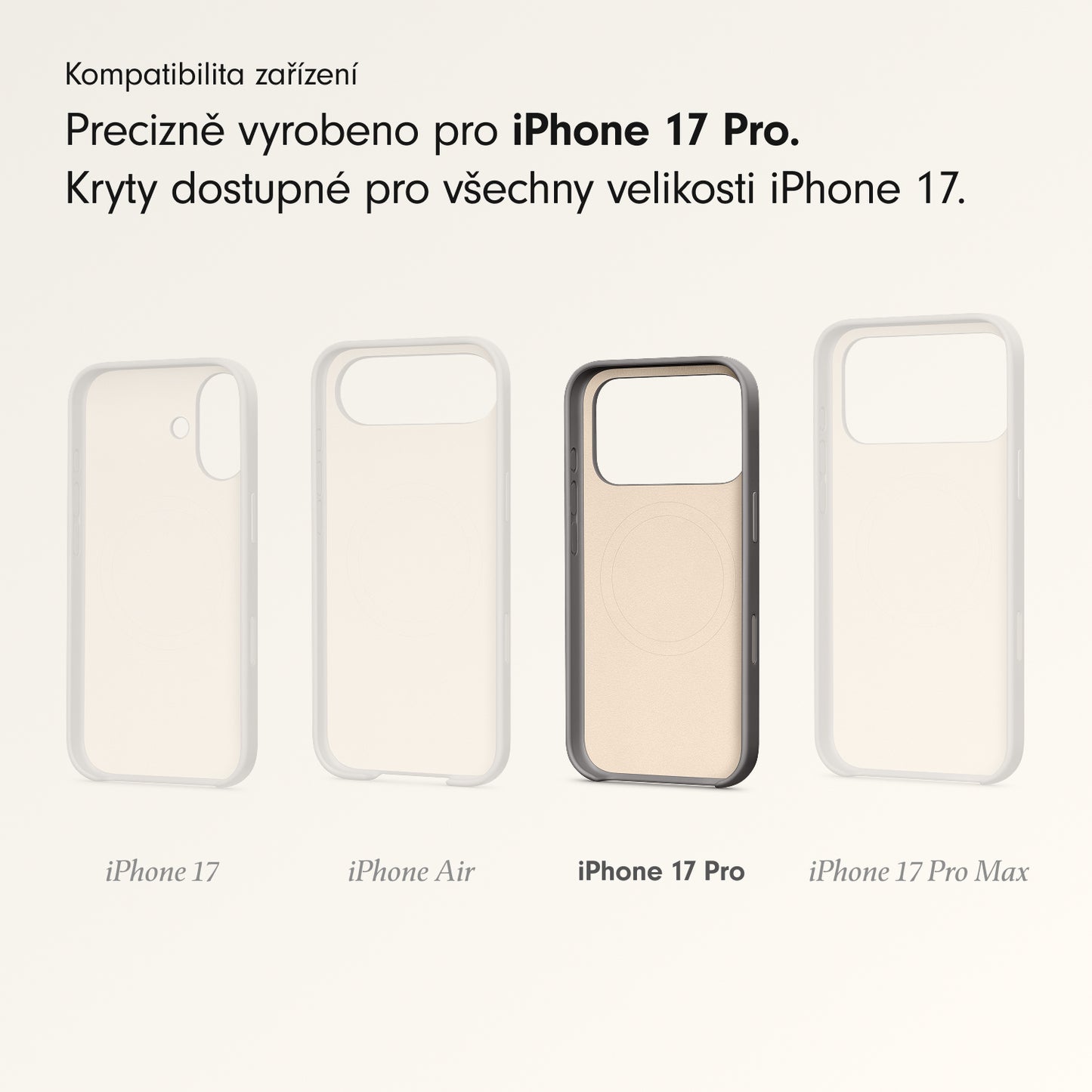 Kryt pro iPhone 17 Pro s MagSafe a ovladačem fotoaparátu - granitově šedý - bonami.click