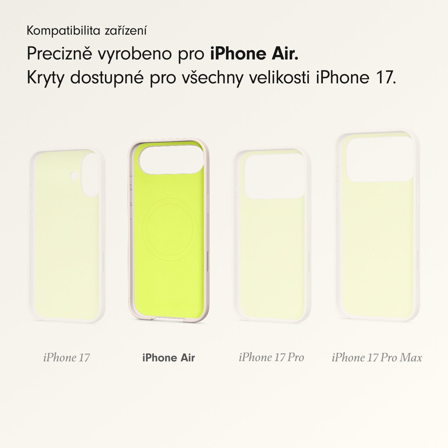 Kryt pro iPhone Air Beats s MagSafe a ovladačem fotoaparátu - vápencově šedý - bonami.click
