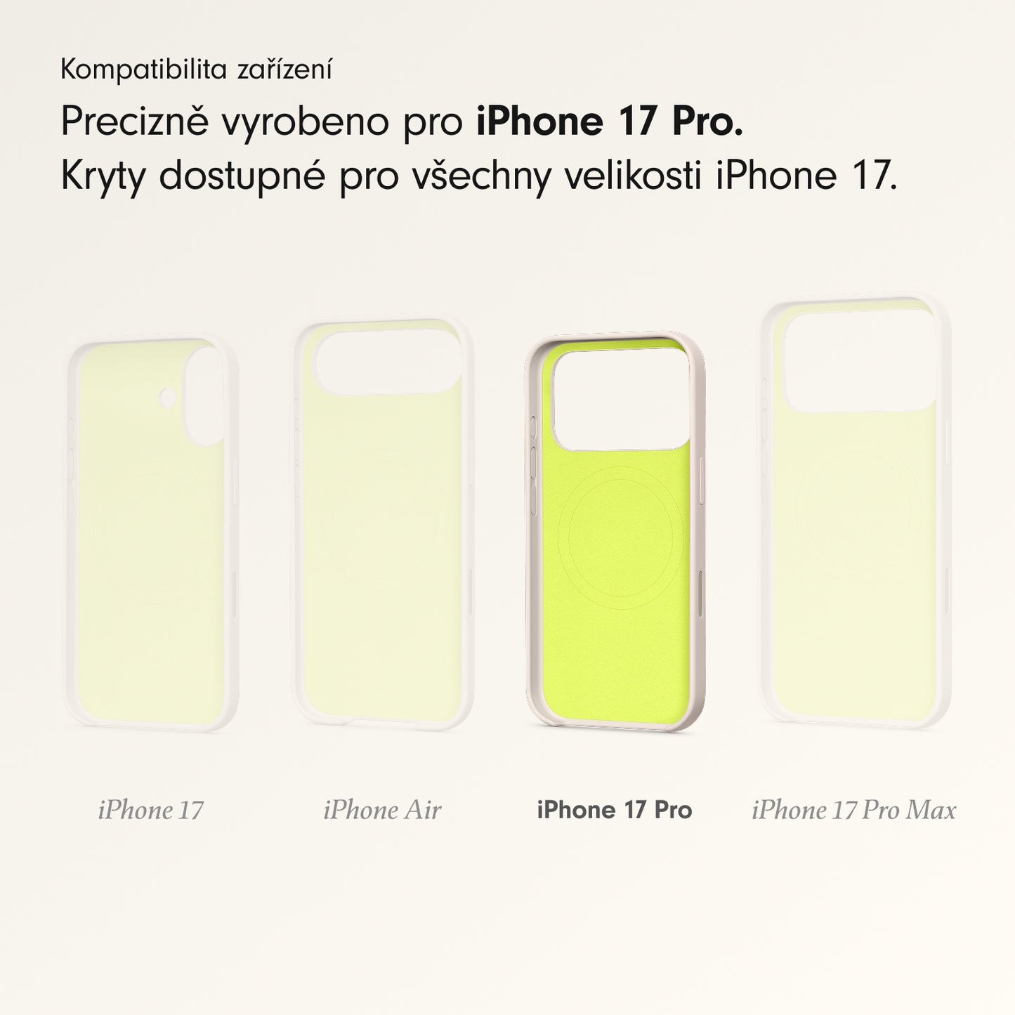 Kryt pro iPhone 17 Pro Beats s MagSafe a ovladačem fotoaparátu - vápencově šedý - bonami.click