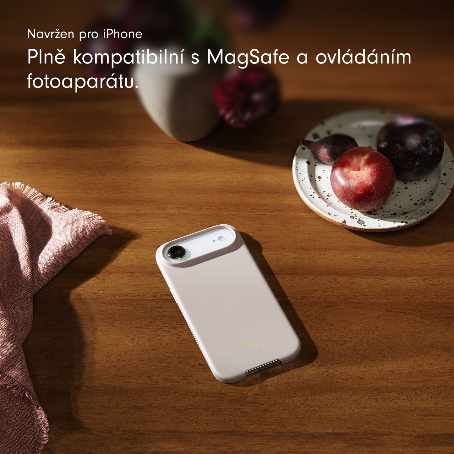 Kryt pro iPhone Air Beats s MagSafe a ovladačem fotoaparátu - vápencově šedý - bonami.click