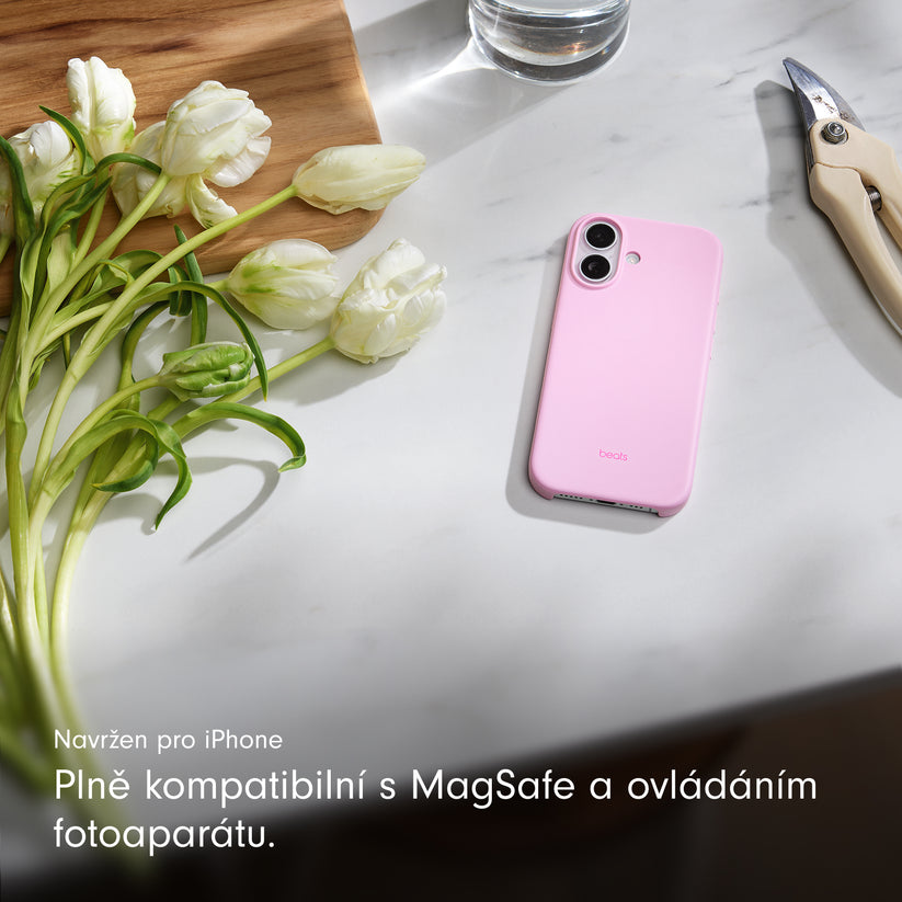 Kryt pro iPhone 17 Beats s MagSafe a ovladačem fotoaparátu - oblázkově růžový - bonami.click