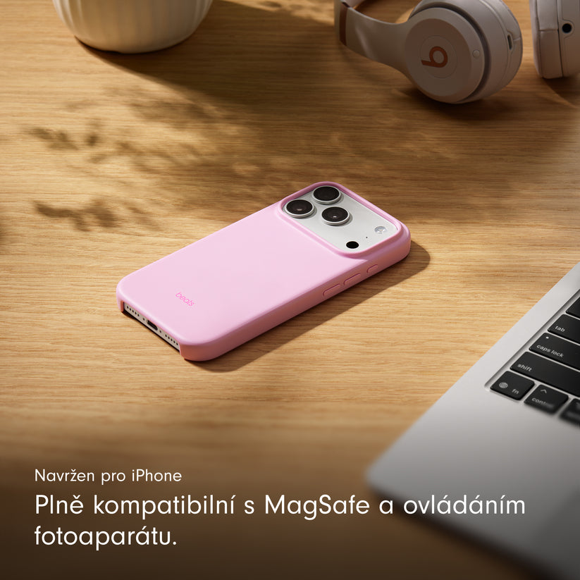 Kryt pro iPhone 17 Pro Beats s MagSafe a ovladačem fotoaparátu - oblázkově růžový - bonami.click