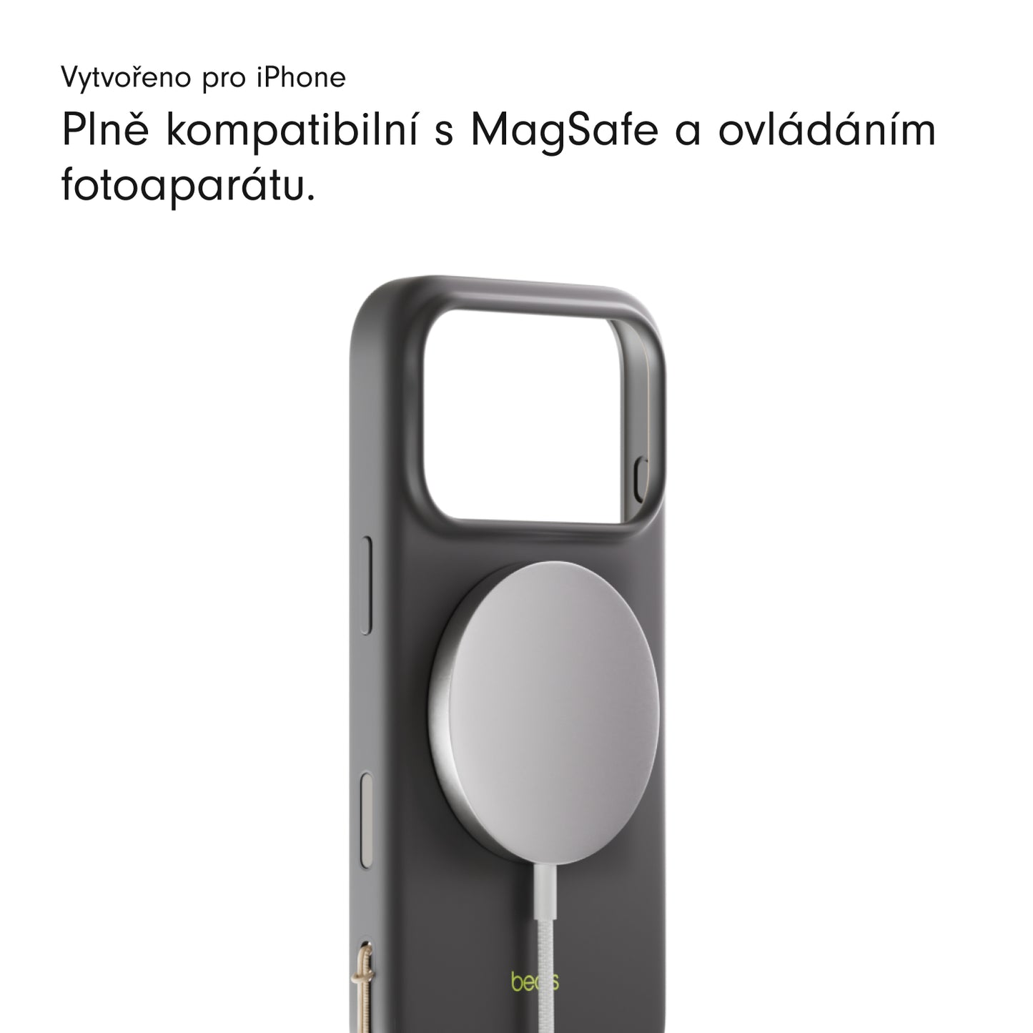 Kryt se stojánkem pro iPhone 17 Pro Beats s MagSafe a ovladačem fotoaparátu - granitově šedý - bonami.click