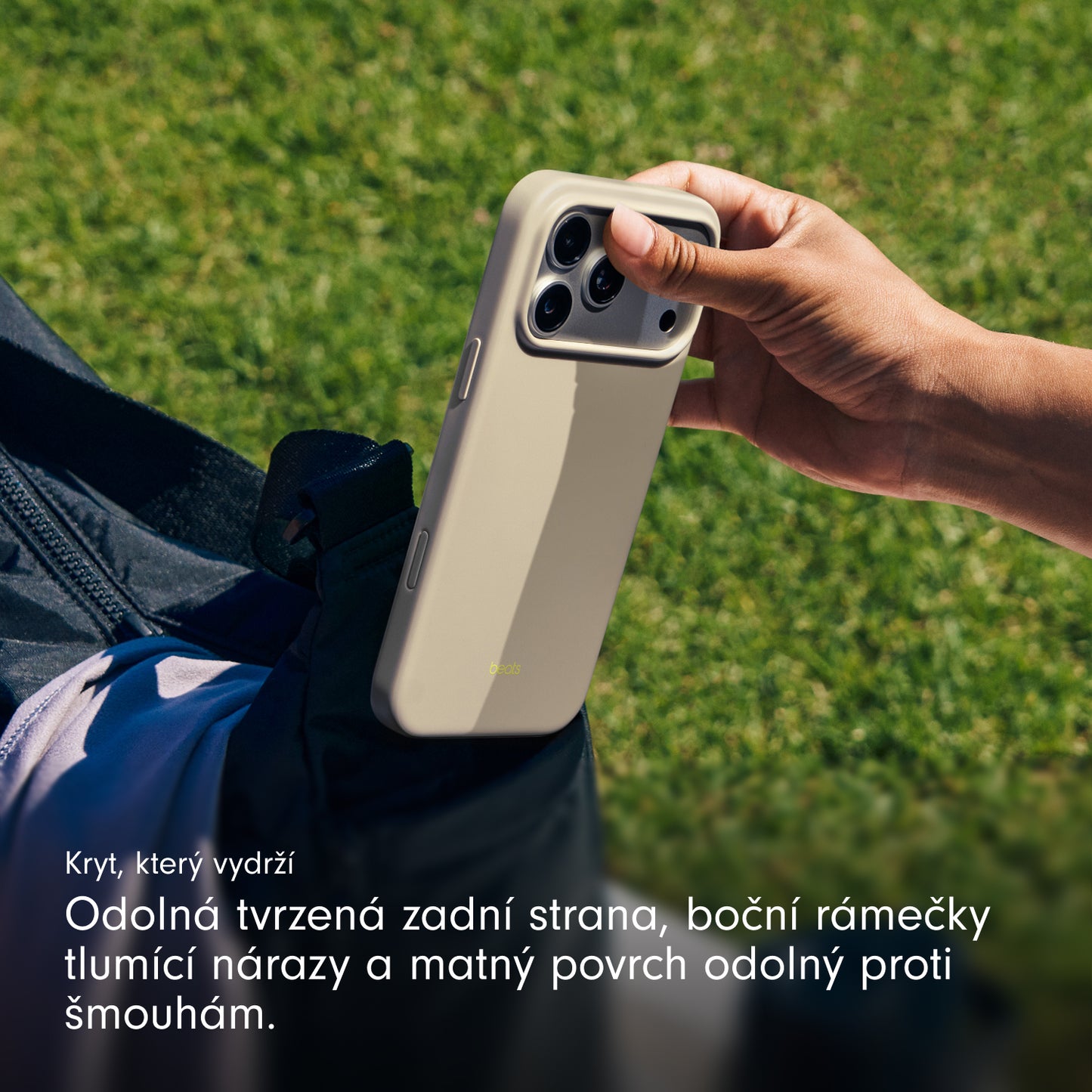 Kryt pro iPhone 17 Pro Max Beats s MagSafe a ovladačem fotoaparátu - vápencově šedý - bonami.click