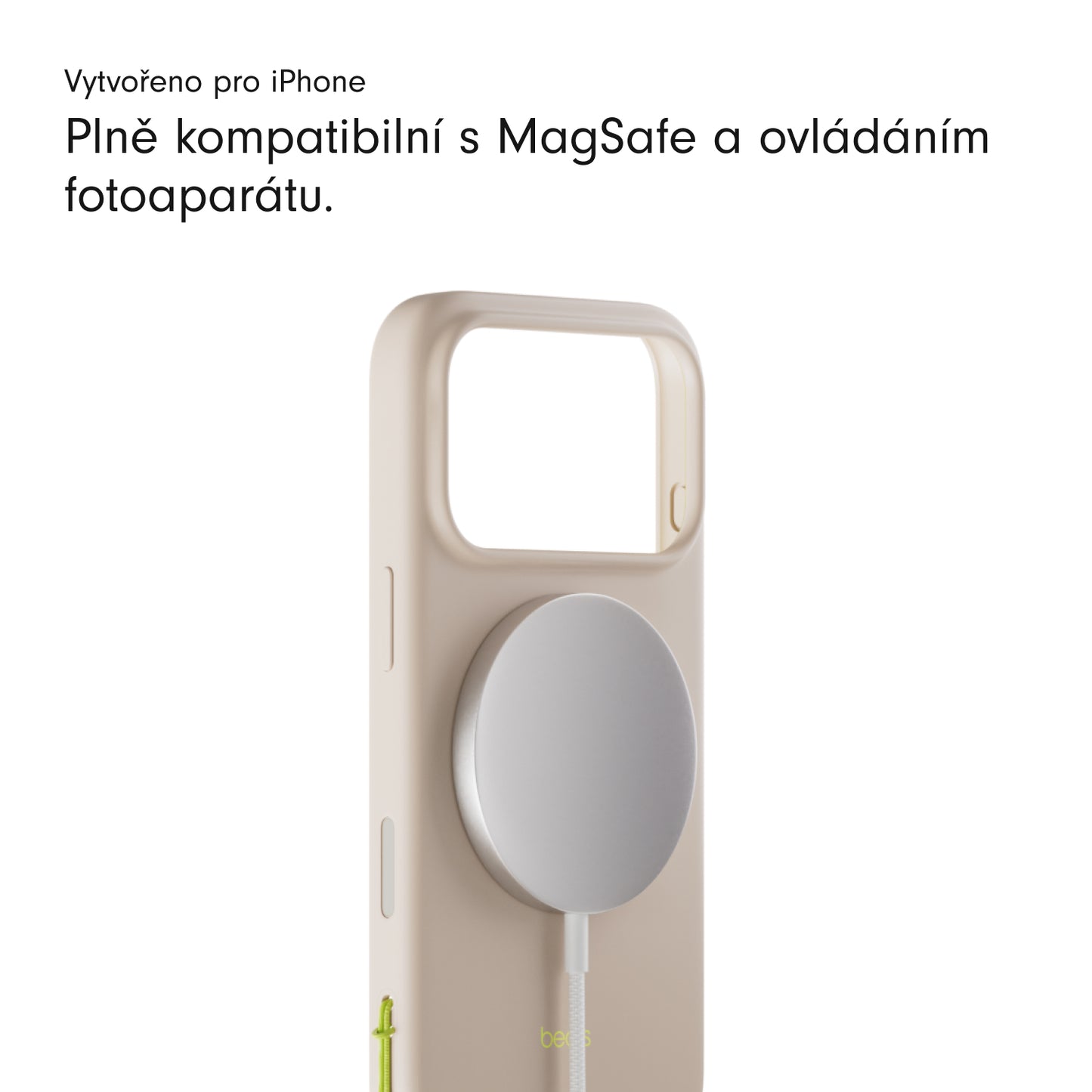Kryt se stojánkem pro iPhone 17 Pro Beats s MagSafe a ovladačem fotoaparátu - vápencově šedý - bonami.click