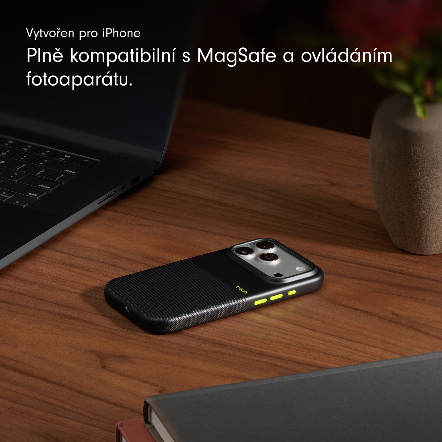 Odolný kryt pro iPhone 17 Beats Pro s MagSafe a ovladačem fotoaparátu - everest černý - bonami.click