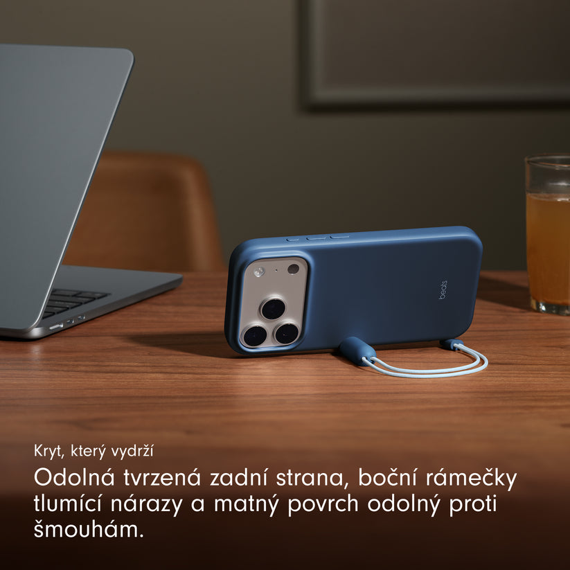 Kryt se stojánkem pro iPhone 17 Pro Beats s MagSafe a ovladačem fotoaparátu - hlubinně modrý - bonami.click