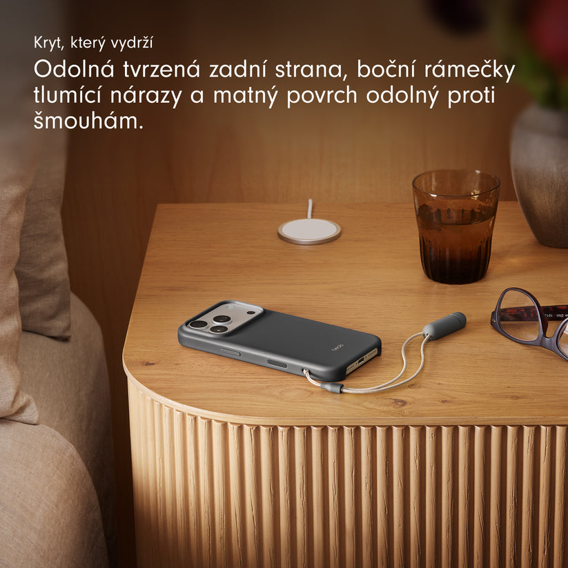 Kryt se stojánkem pro iPhone 17 Pro Beats s MagSafe a ovladačem fotoaparátu - granitově šedý - bonami.click