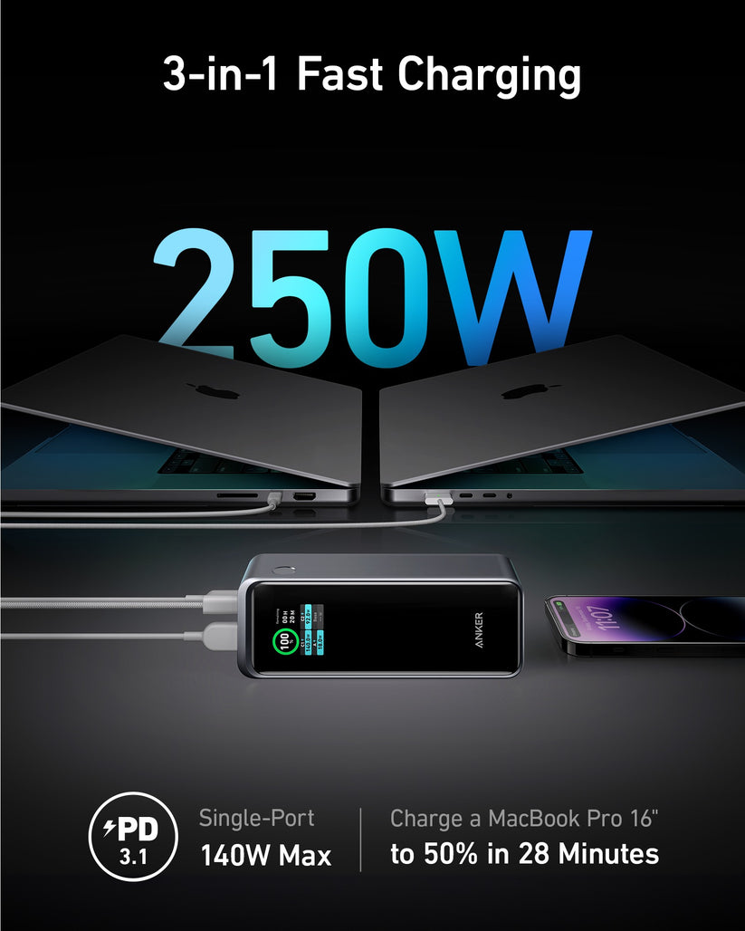 250W powerbanka Anker Prime 27 650 mAh - bonami.click