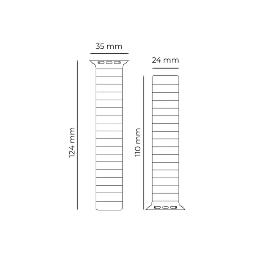 Řemínek pro Apple Watch 42/44/45/49 mm Mobile Magnetic Strap II - černý - bonami.click