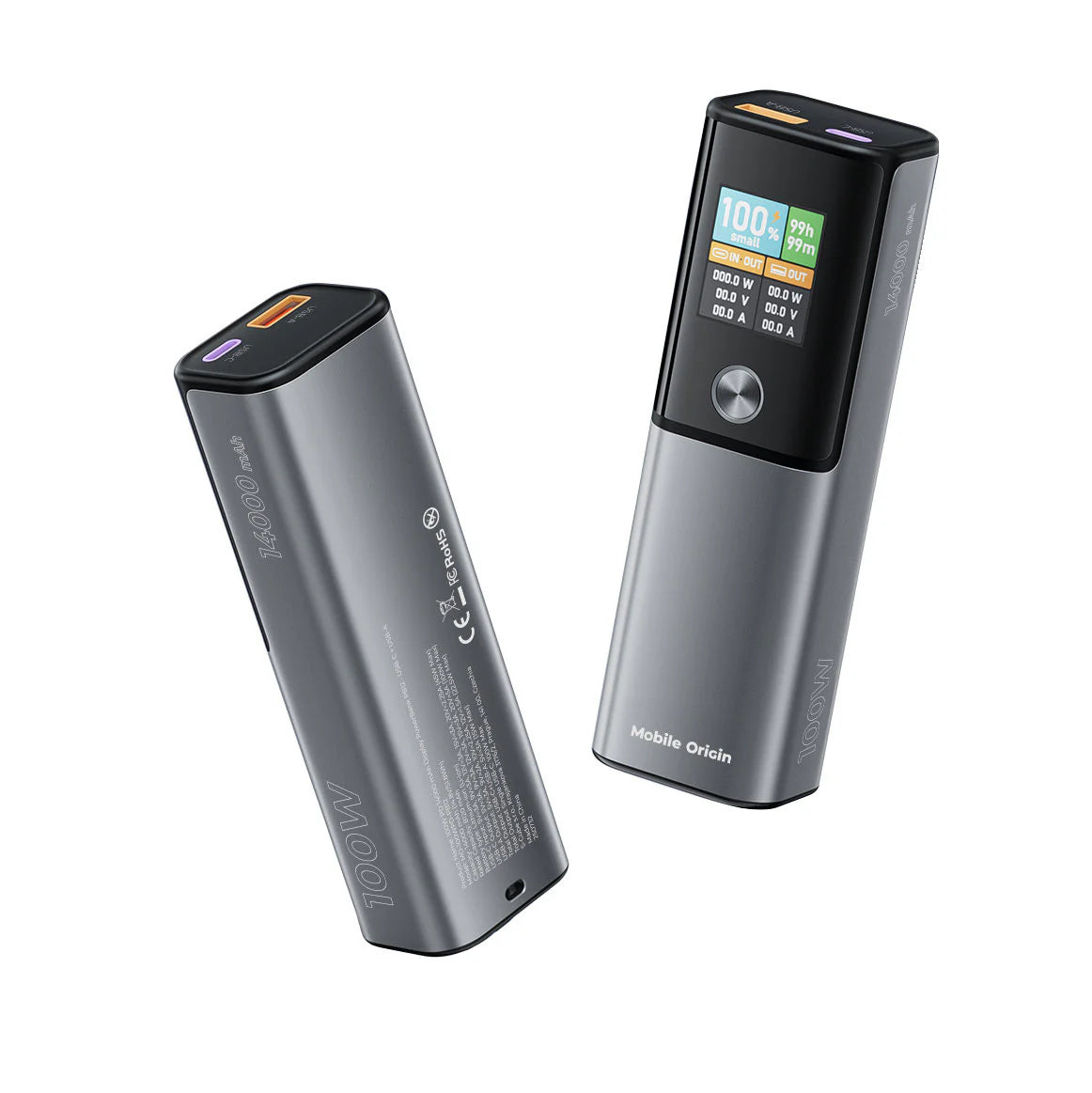 100W PD rychlonabíjecí powerbanka s displejem Mobile Origin PB12 14 000 mAh
