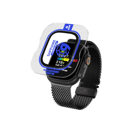 Ochranné sklo pro Apple Watch Ultra Blueo Sapphire & Titanium - černé - bonami.click