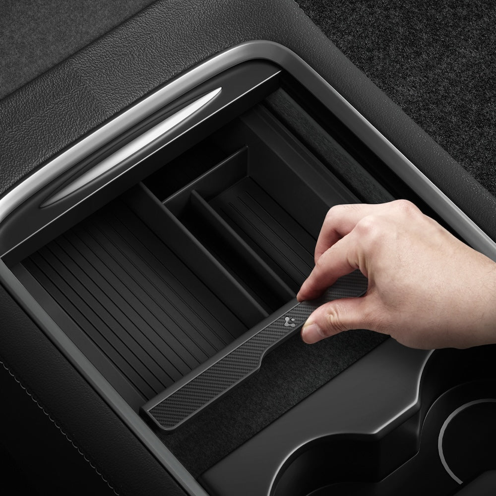 Organizér pro středovou konzoli Spigen Tesla Center Console Organizer - černý - bonami.click