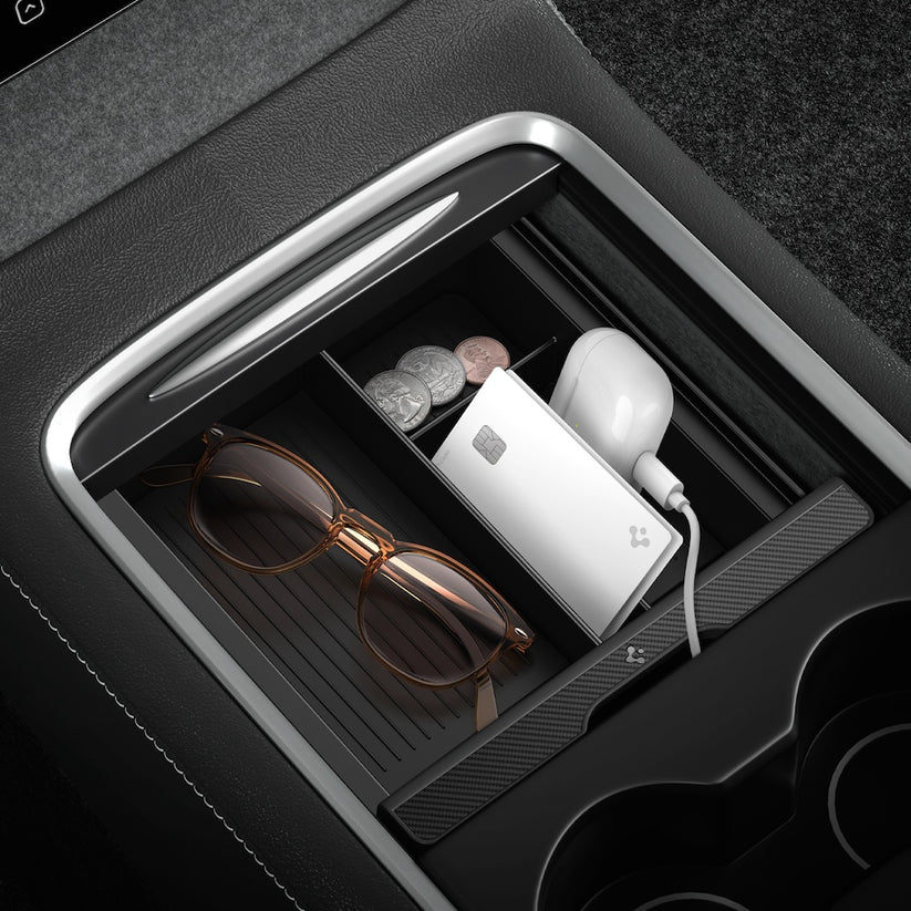 Organizér pro středovou konzoli Spigen Tesla Center Console Organizer - černý - bonami.click