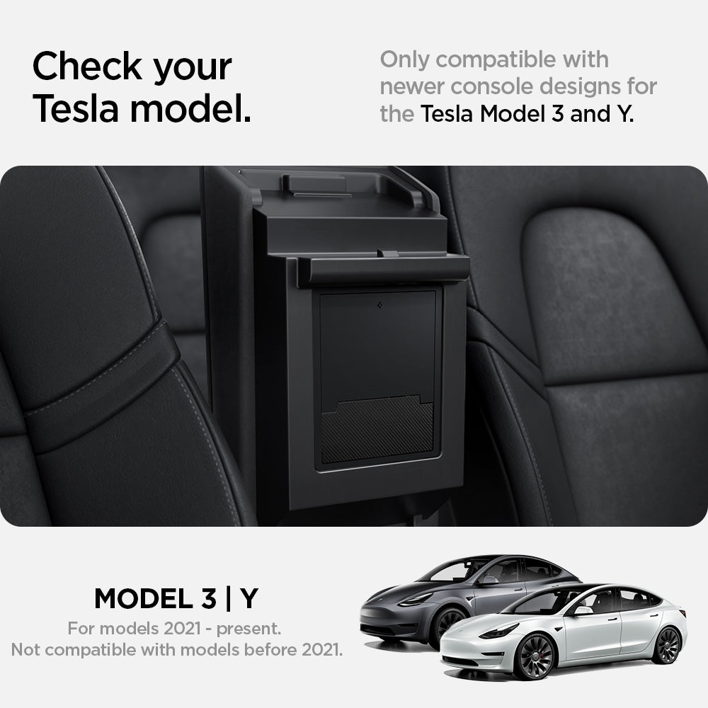 Skrytý úložný box Spigen Tesla Center Console Organizer Hidden Storage Box - černý - bonami.click