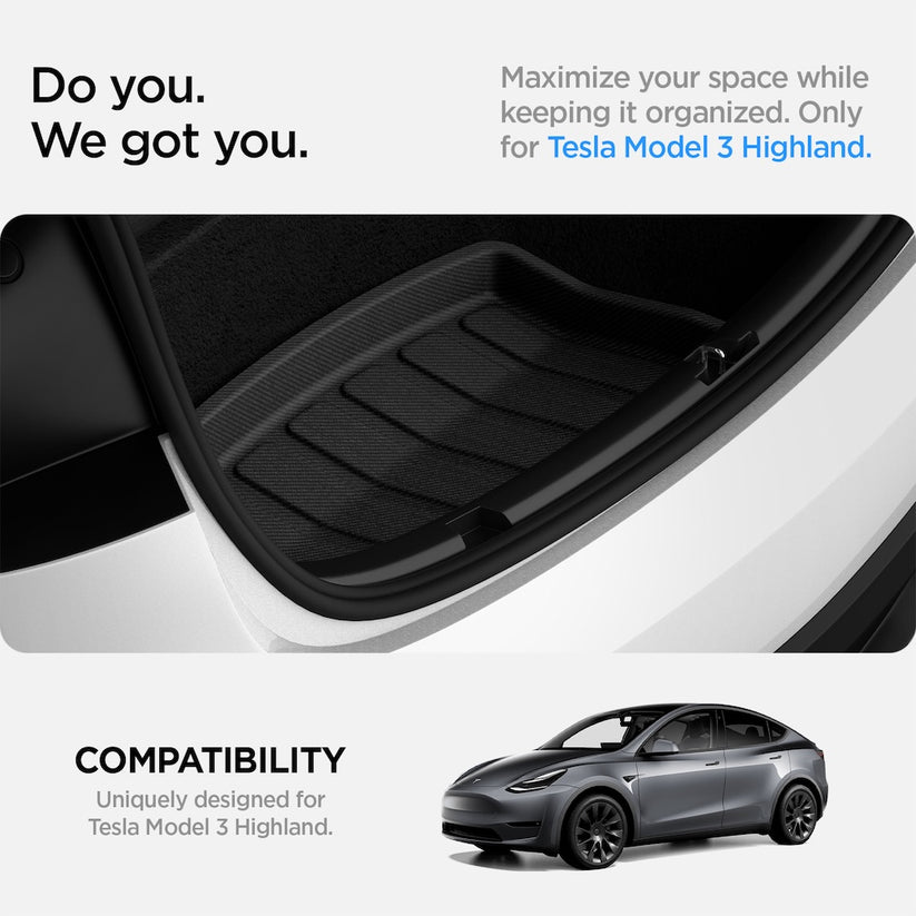 Podložka do kufru zadní Spigen Tesla Car Mat Rear Trunk - černá - bonami.click