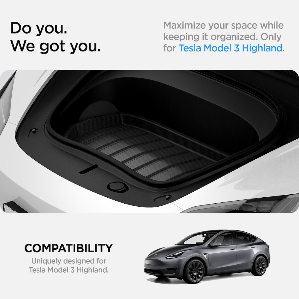 Podložka do kufru přední Spigen Tesla Car Mat Front Trunk - černá - bonami.click