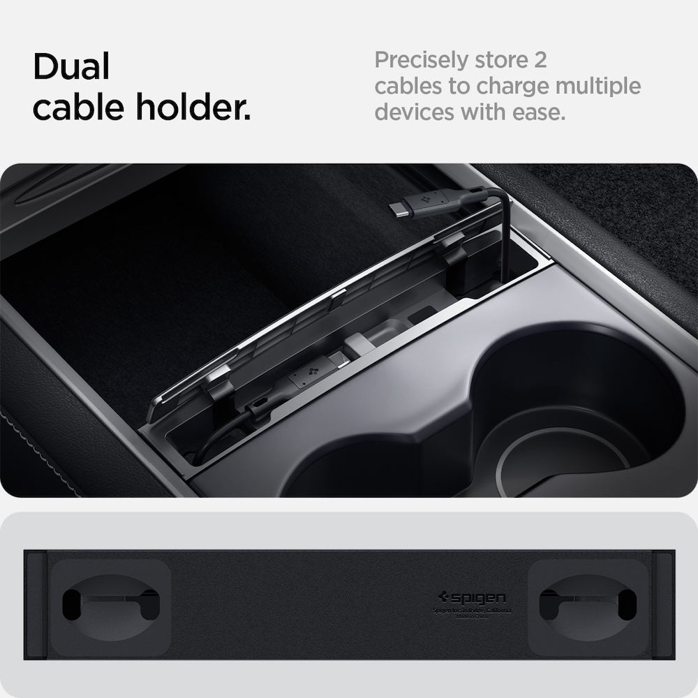 Stanice na organizaci kabelů Spigen Tesla Cable Organizer Station - černá - bonami.click