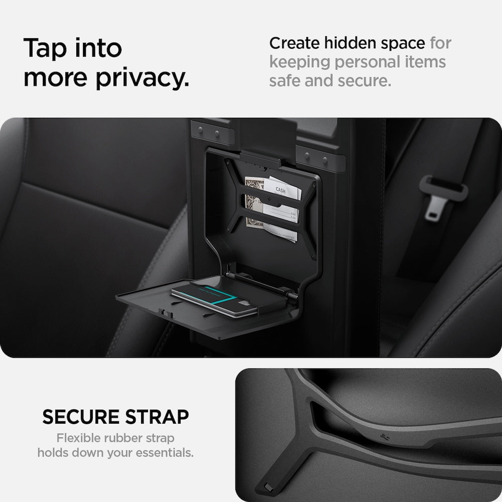 Velký skrytý úložný box Spigen Tesla Center Console Organizer Hidden Storage Box - černý - bonami.click