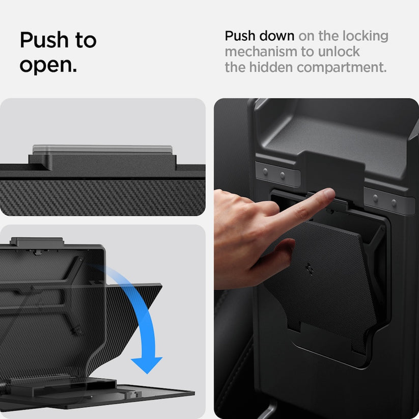 Velký skrytý úložný box Spigen Tesla Center Console Organizer Hidden Storage Box - černý - bonami.click