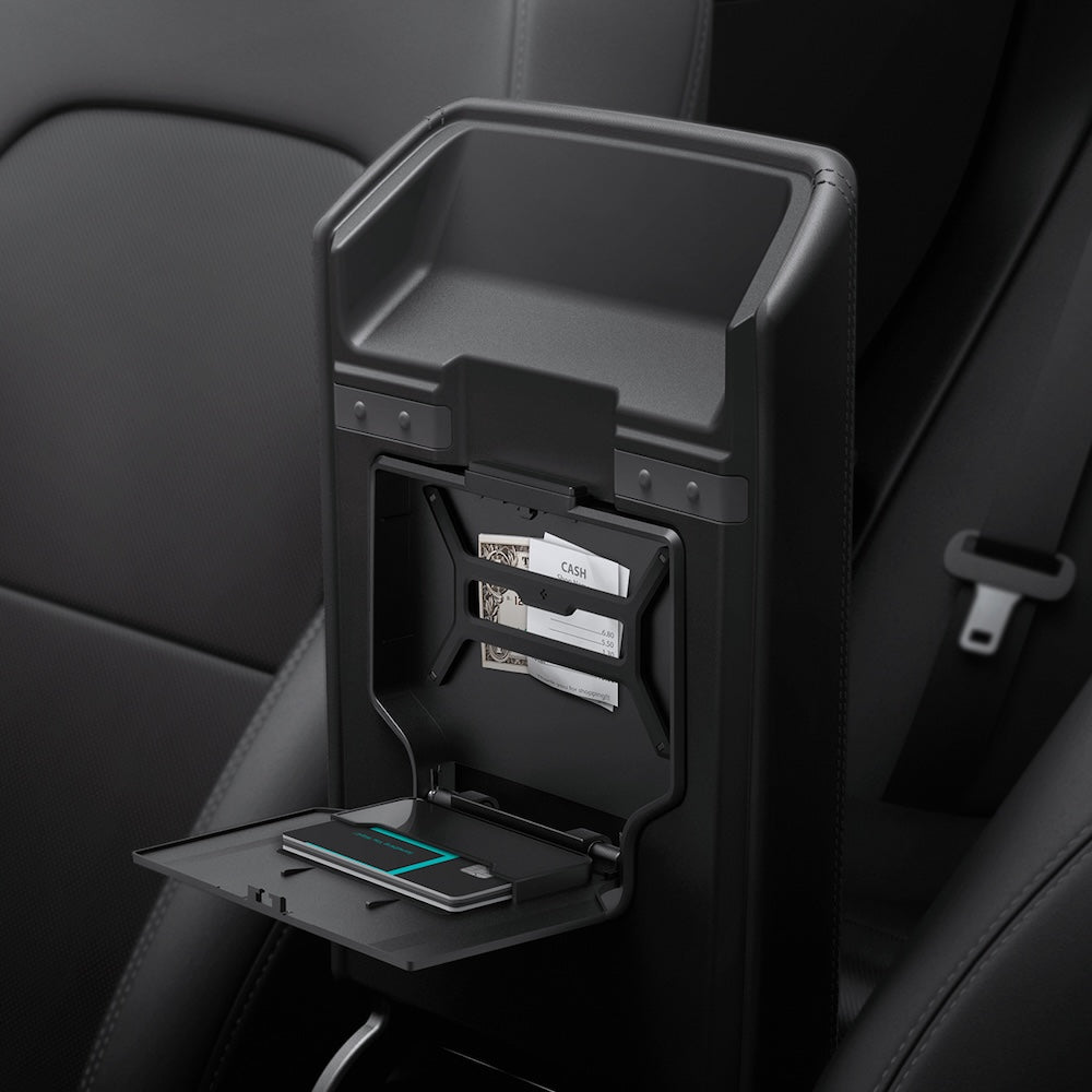 Velký skrytý úložný box Spigen Tesla Center Console Organizer Hidden Storage Box - černý - bonami.click