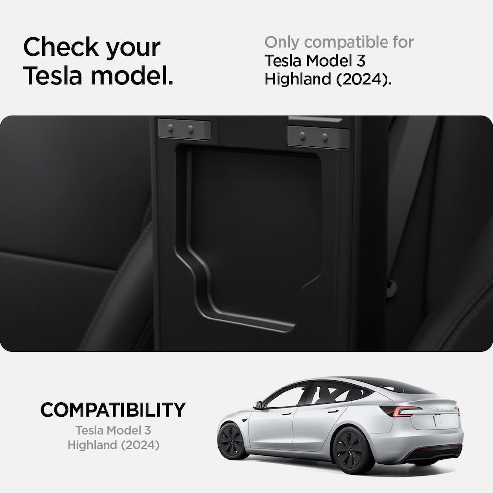 Velký skrytý úložný box Spigen Tesla Center Console Organizer Hidden Storage Box - černý - bonami.click