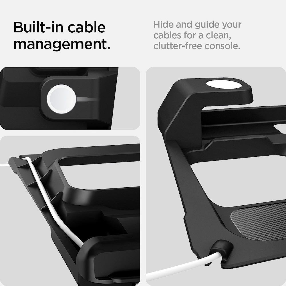 Nabíjecí stanice Spigen Tesla 3 in 1 Wireless Charging Hub Mount - černá - bonami.click